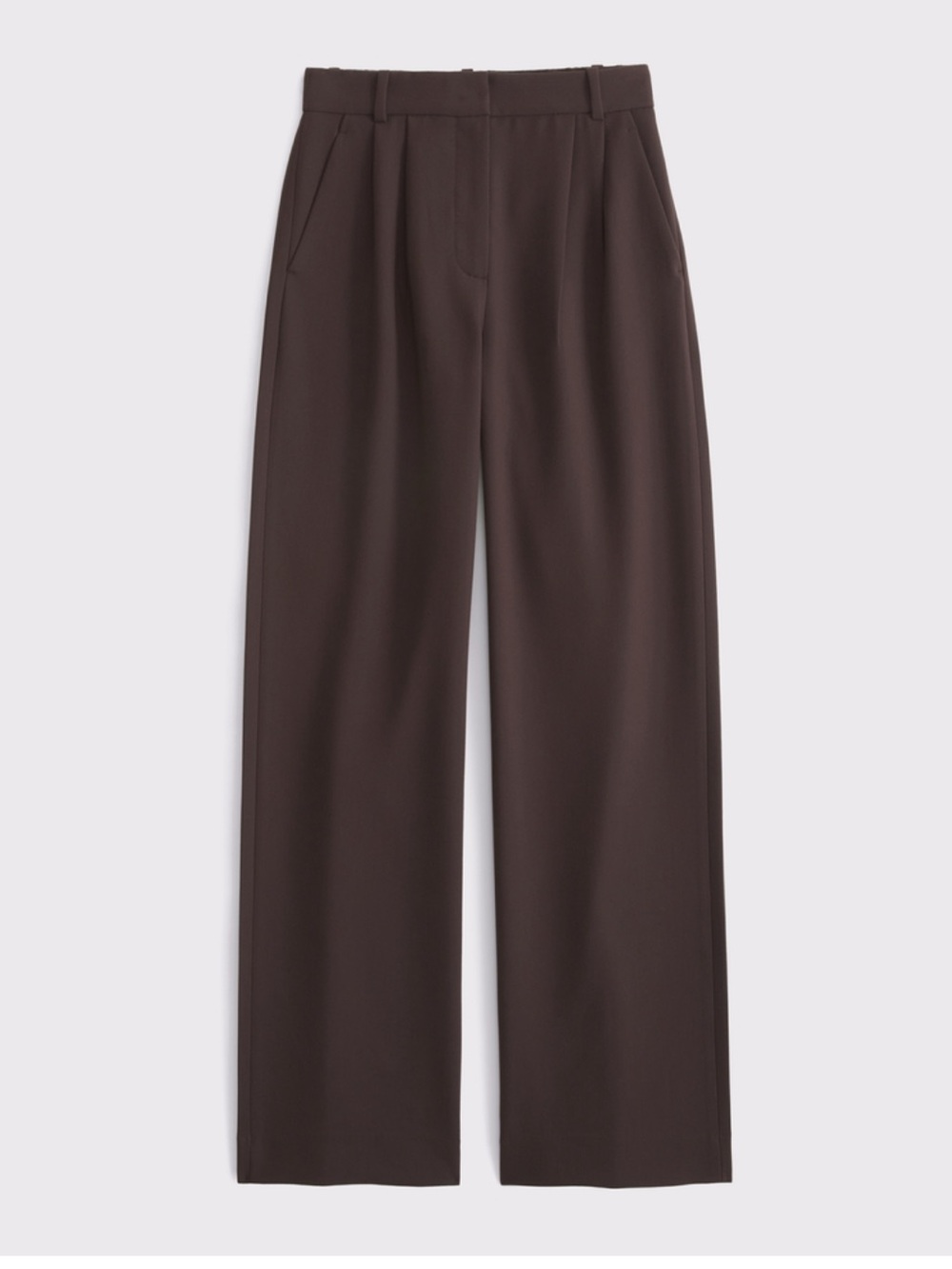 NWT Abercrombie Sloane Tailored Wide Leg Pants - Dark Coffee | 24 Regular